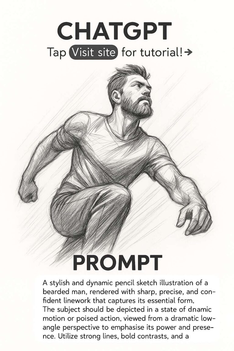 Hand made sketh style prompting