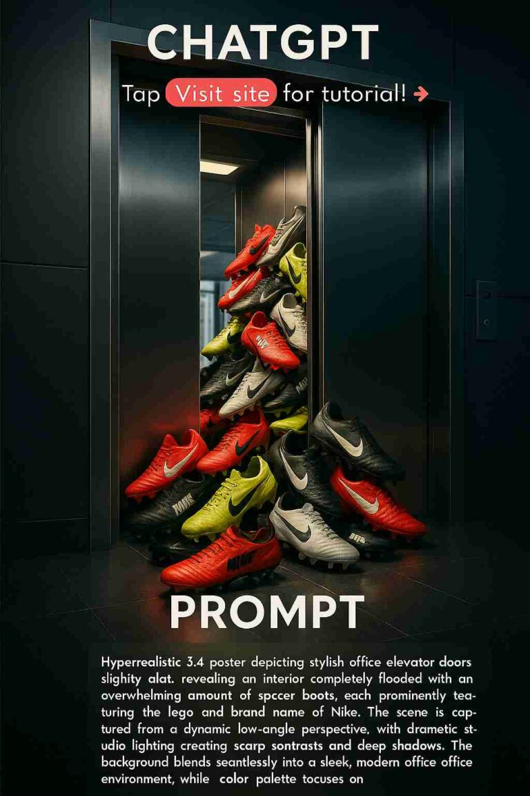 Hyperrealistic Office Elevator shoes flood